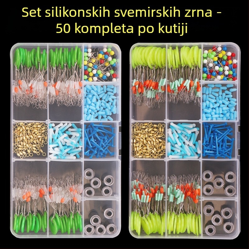 Set svemirskih perli – Potpuni komplet s plovkom, prstenom u obliku osmine, glavnom linijom i dodacima za ribolov