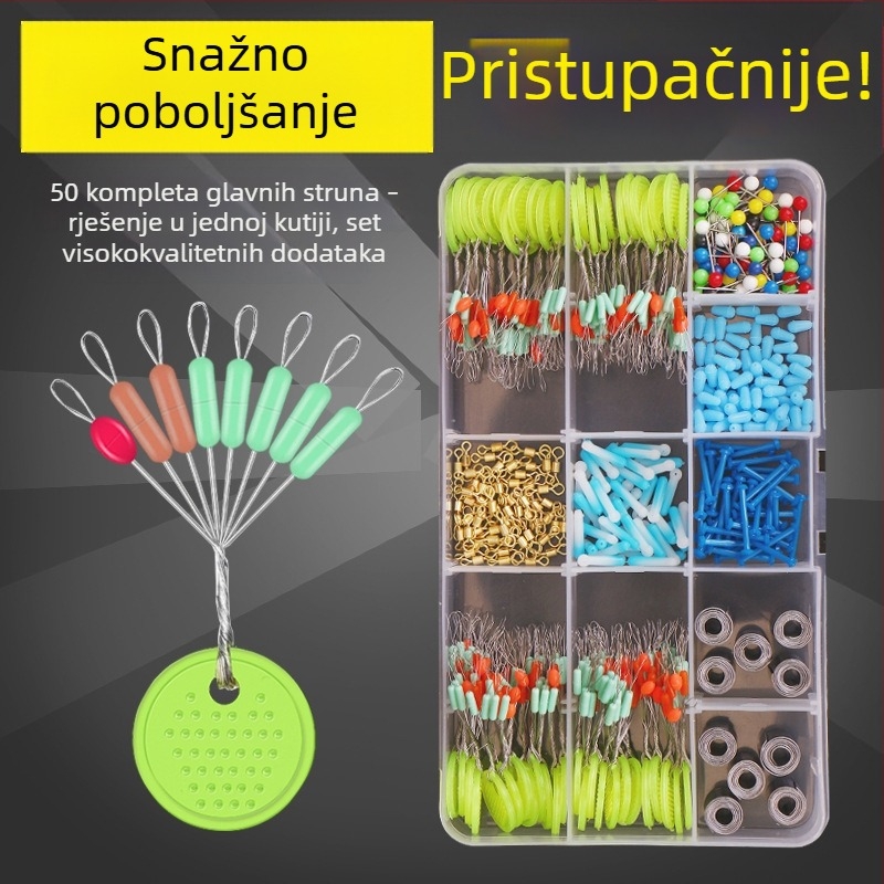 Set svemirskih perli – Potpuni komplet s plovkom, prstenom u obliku osmine, glavnom linijom i dodacima za ribolov