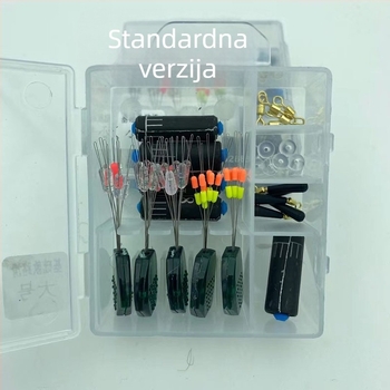 Set opreme za ribolov na stijeni: klizeći plutci, dodaci, razmakne perle, pamuk konac čvorovi i zaustavljači linije