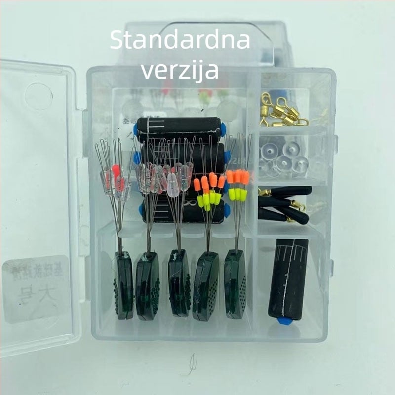 Set opreme za ribolov na stijeni: klizeći plutci, dodaci, razmakne perle, pamuk konac čvorovi i zaustavljači linije