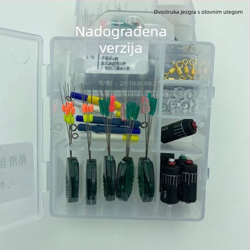 Set opreme za ribolov na stijeni: klizeći plutci, dodaci, razmakne perle, pamuk konac čvorovi i zaustavljači linije