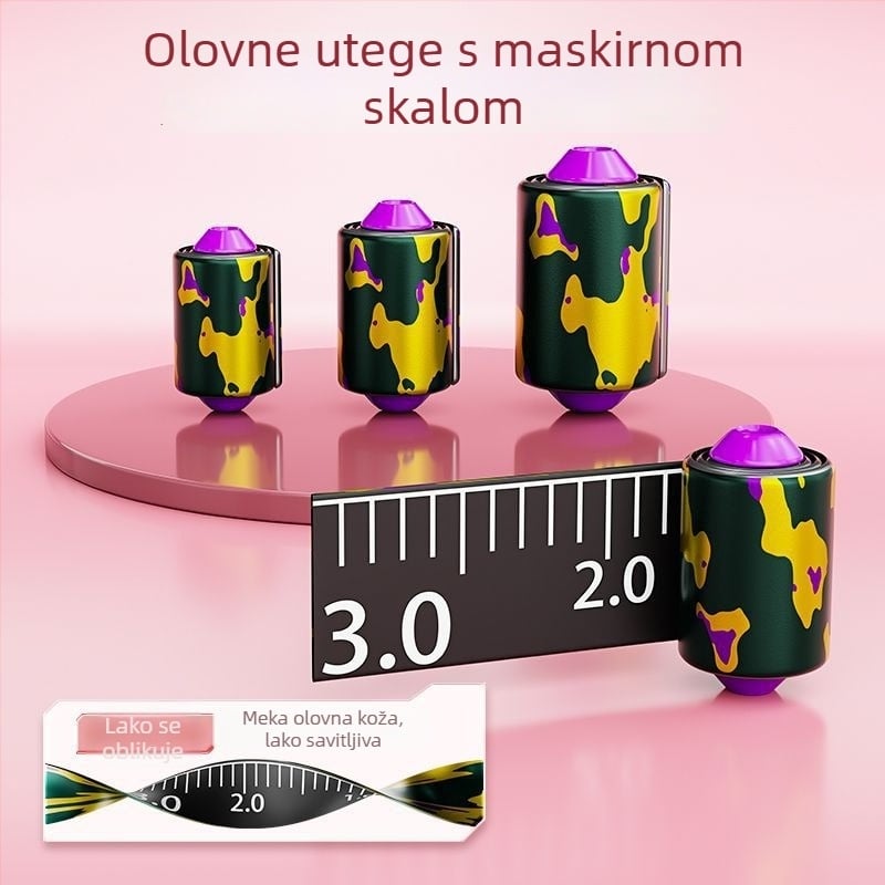 Set silikonskih prostora bez čvora — kompletan set za plutajuće sjedalice, osmerokutni prsteni, ljestvica, olovna pločica, pribor za glavnu liniju, 10 setova