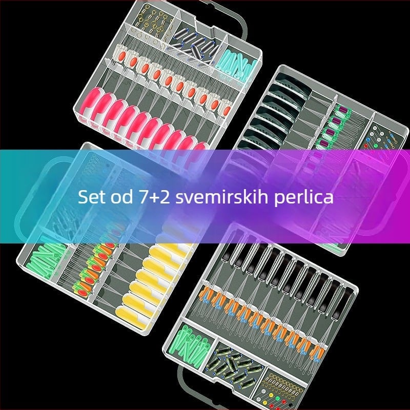Set ribolovnog pribora sa silikonskim pluto-sjedištem, glavnom linijom i malim dodacima