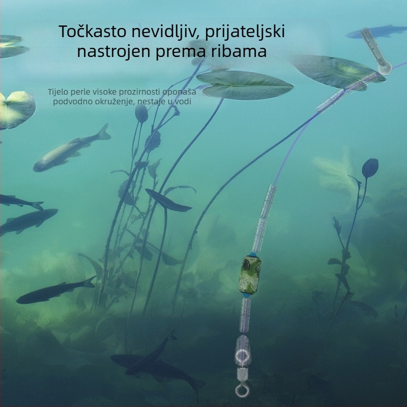 Lin Lake Set svemirskih perli za natjecanje — silikon perle visoke prozirnosti, anti-zamrljavanje, brza plutaća olovna sjedala, skup osmerokutnih prstena i pribor