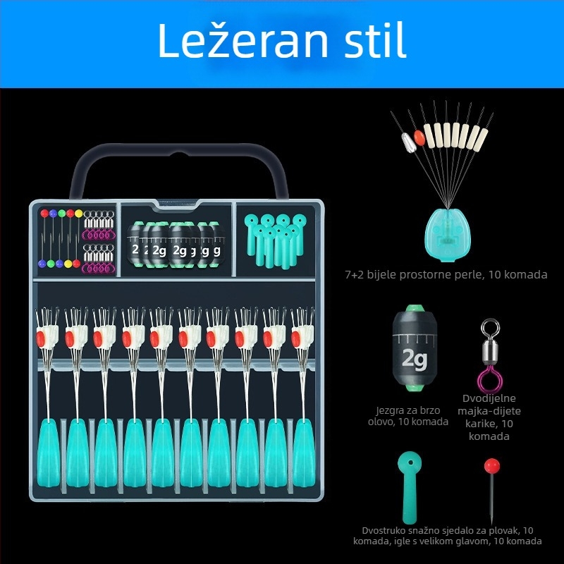 Lin Lake Set svemirskih perli za natjecanje — silikon perle visoke prozirnosti, anti-zamrljavanje, brza plutaća olovna sjedala, skup osmerokutnih prstena i pribor