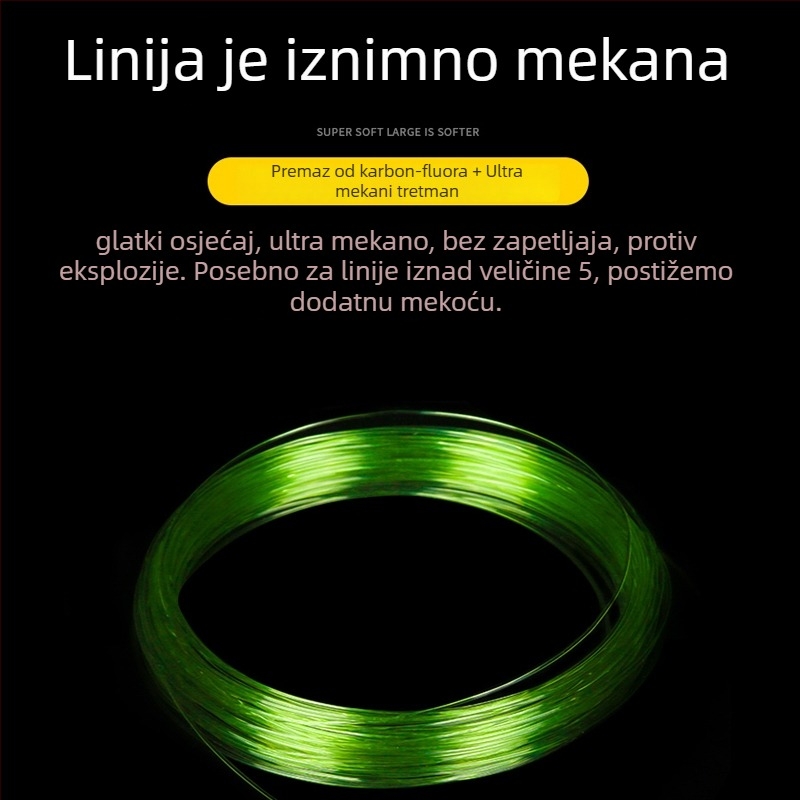 BKUMAN Najlon glavna linija za ribolov, 500 m, nosivost 1–30 kg, otporna na habanje