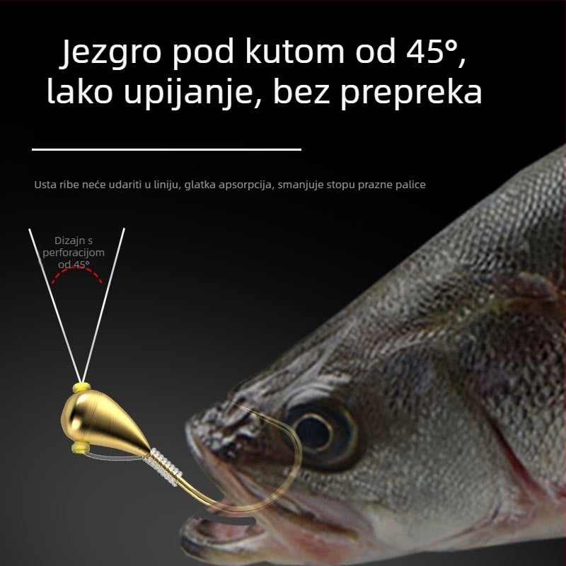 Sedmerostruki plovak za karasa s jednim udicom – visoka osjetljivost; materijal: najlon nit; mjesto ribolova: rijeka, jezero, akumulacija