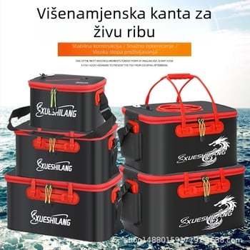 Eva kanta za ribolov za žive ribe s kisikom, izrađena od jednog dijela, sklopiva