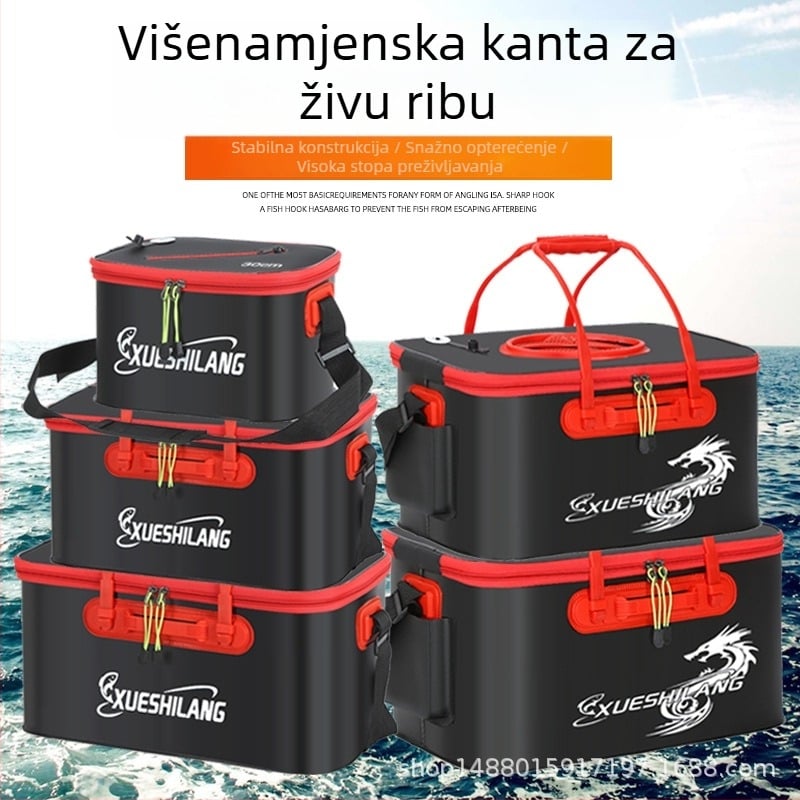 Eva kanta za ribolov za žive ribe s kisikom, izrađena od jednog dijela, sklopiva