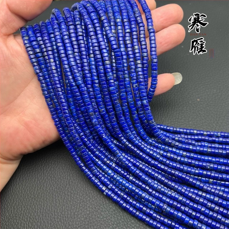 Lapis lazuli slobodne perle – Spacer stil, Han Yan Jewelry, Kod 56231312214214123123, polu završene DIY perle