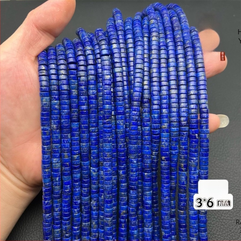 Lapis lazuli slobodne perle – Spacer stil, Han Yan Jewelry, Kod 56231312214214123123, polu završene DIY perle