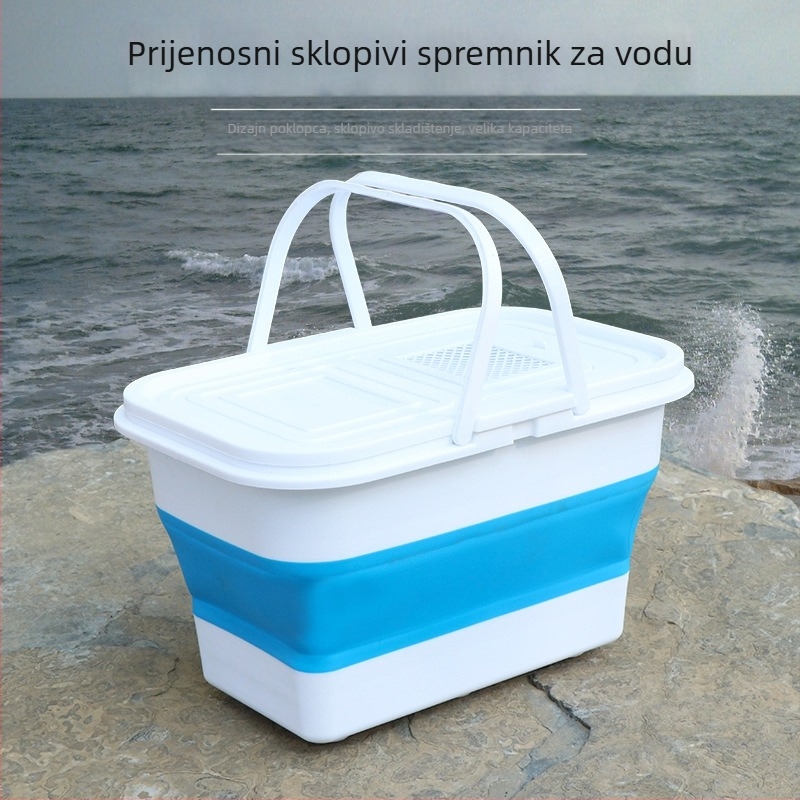 Kushang sklopiva kanta za ribu – silikon + PP, podrijetlo: Kina