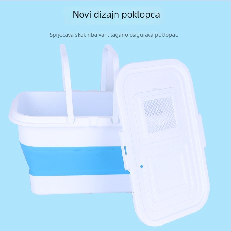 Kushang sklopiva kanta za ribu – silikon + PP, podrijetlo: Kina