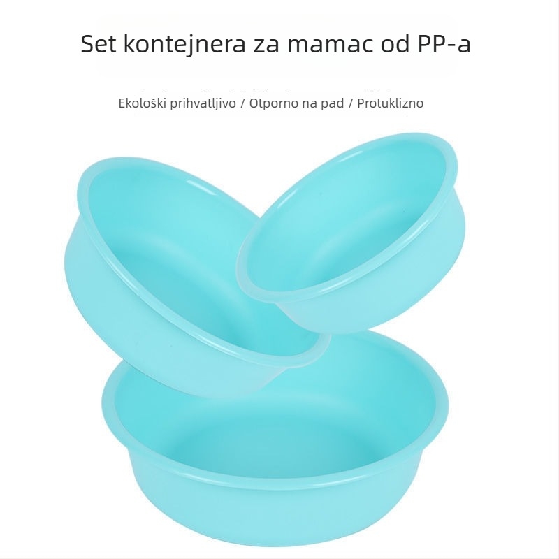 Orsev set posuda za mamce protiv pada — otvorena posuda za mamce, miješanje mamaca, 3-dijelni set posuda, prehrambeni PC