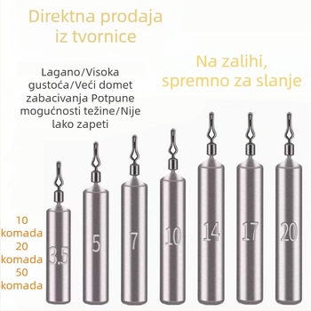 Set jigging s cilindričnim dugim težinama za kite ribolov — brzo sastavljanje i rastavljanje