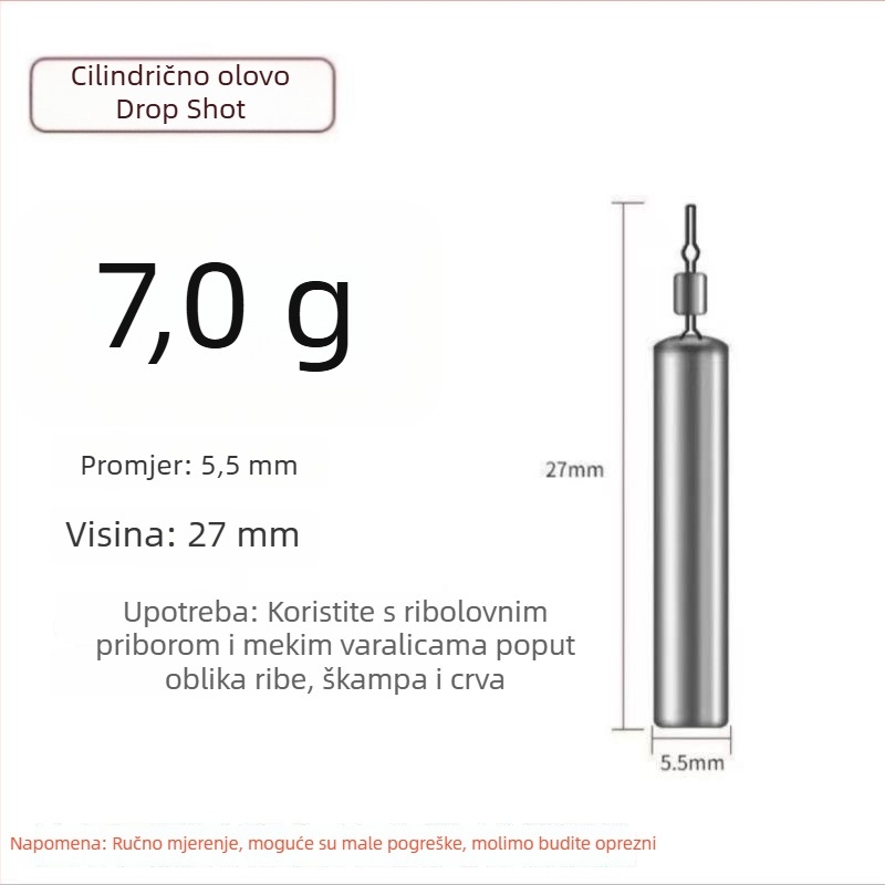 Set jigging s cilindričnim dugim težinama za kite ribolov — brzo sastavljanje i rastavljanje