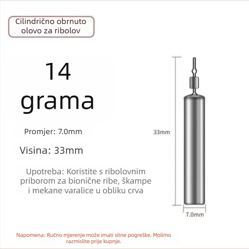 Set jigging s cilindričnim dugim težinama za kite ribolov — brzo sastavljanje i rastavljanje
