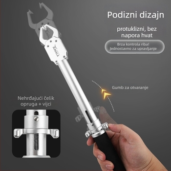 Topxing uređaj za kontrolu riba od aluminijske legure s kliještima, ravnalom i skalom