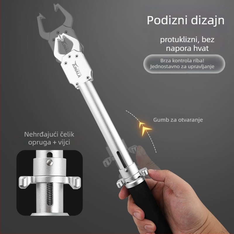 Topxing uređaj za kontrolu riba od aluminijske legure s kliještima, ravnalom i skalom