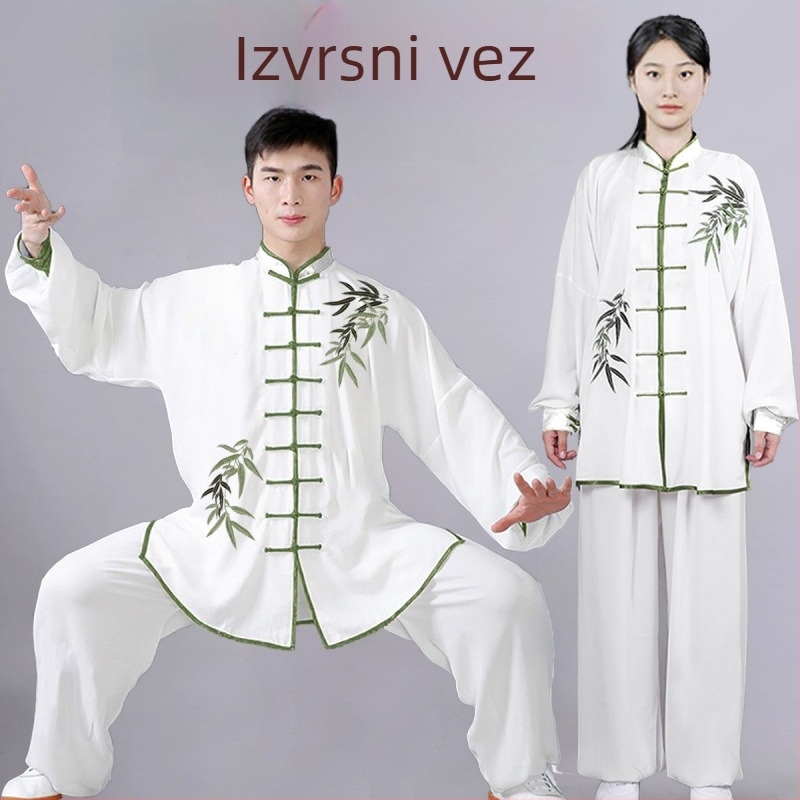 Tai Chi uniforma s broderijom za trening borilačkih vještina, unisex, za odrasle, za jutarnje vježbe u jeseni