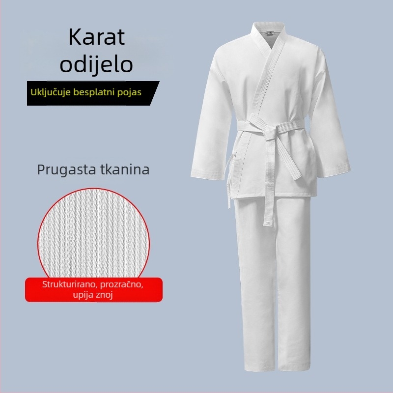 Karate Uniforma za odrasle i djecu – twill tkanina, pamuk‑polyester smeša 80%, podstava od poliestera, za Taekwondo