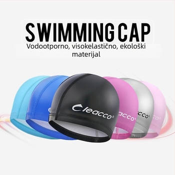 Liku najlonska kapa za plivanje, jednobojni dizajn, unisex za odrasle