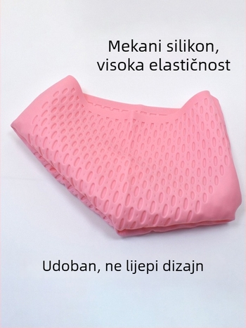 Silikonska kapa za plivanje, vodootporna, s točkastim uzorkom, zaštita ušiju, zaštita kose