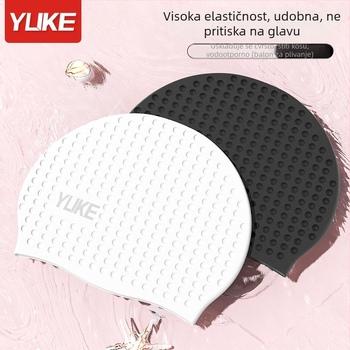 Yuke silikon kapa za plivanje za odrasle – zaštita ušiju, kompatibilnost s dugom kosom, za plivanje i vodene sportove