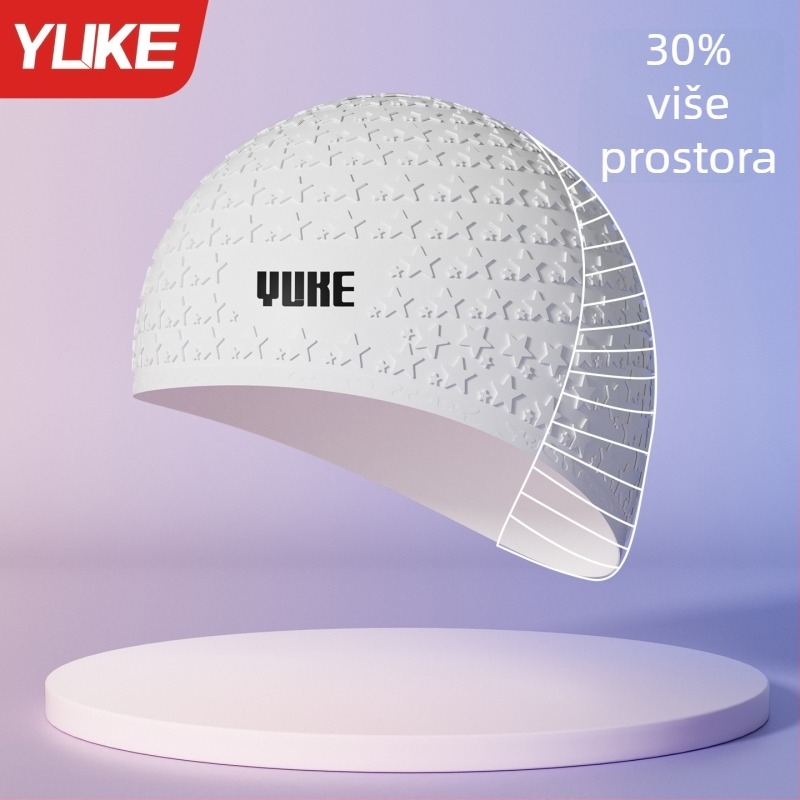 Silikonska vodootporna kapica za plivanje za odrasle, pogodna za plivanje i vodene aktivnosti