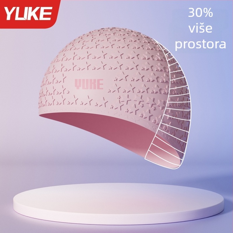 Silikonska vodootporna kapica za plivanje za odrasle, pogodna za plivanje i vodene aktivnosti