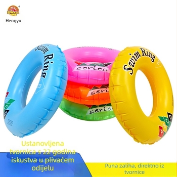 Dječji plivački prsten za učenje, dizajn ispod pazuha, ekološki PVC, debljina 0,18 mm, uzorak s slovima