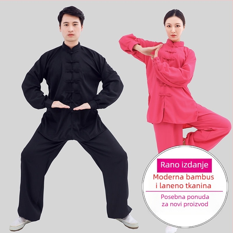 Tai Chi odijelo, kordurojna tkanina od lana, za dječake, djecu, uzorak: Drugo