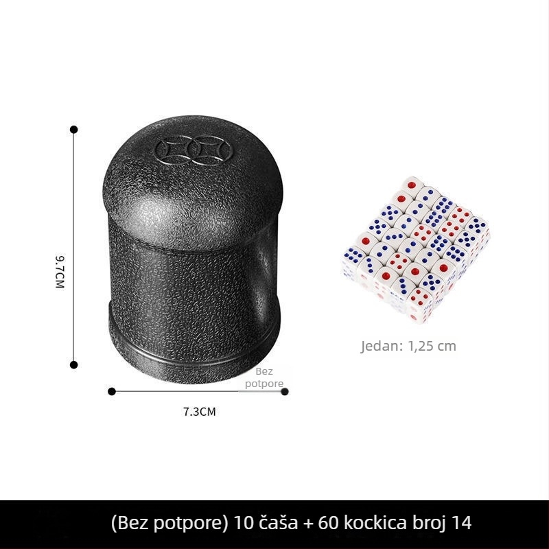 Set čaša za kocke sa sitom, specifikacija čipa 1 mm