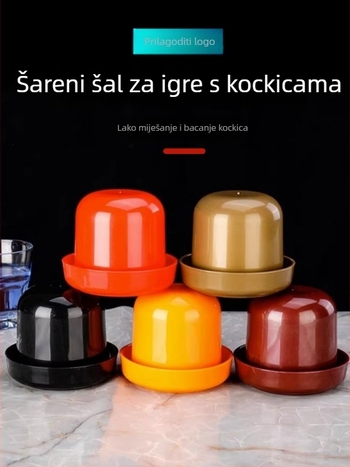 Čašica za kockice sa sitom – ABS, stil Fillet, pakiranje 100 kom., marka Runwei, mogućnost prilagodbe