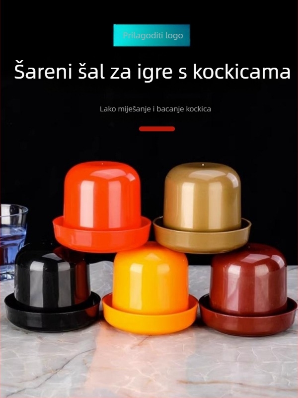 Čašica za kockice sa sitom – ABS, stil Fillet, pakiranje 100 kom., marka Runwei, mogućnost prilagodbe