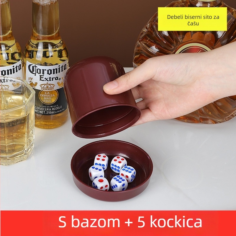 Čašica za kockice sa sitom – ABS, stil Fillet, pakiranje 100 kom., marka Runwei, mogućnost prilagodbe