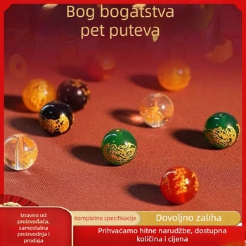 8 mm agatne perle za DIY nakit – pet bogova bogatstva, slobodne perle za narukvice, ogrlice i privjeske (polu završene)