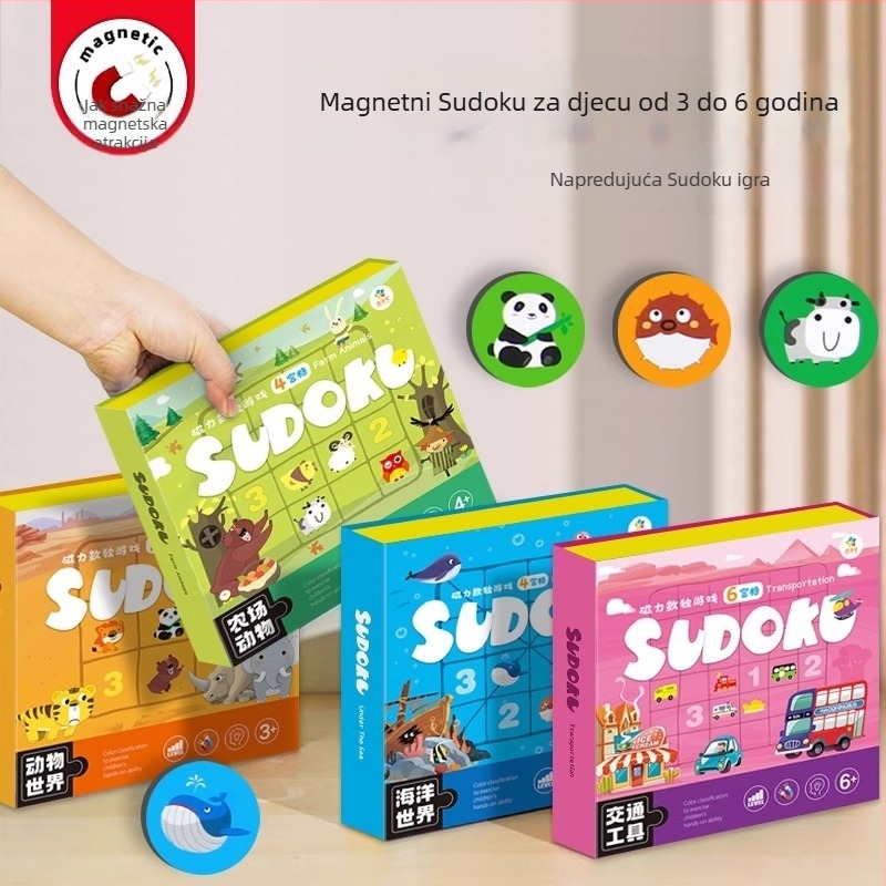 Magnetska Sudoku igra Baiwenxuan za djecu 4–6 godina, potiče logičko razmišljanje i kognitivni razvoj