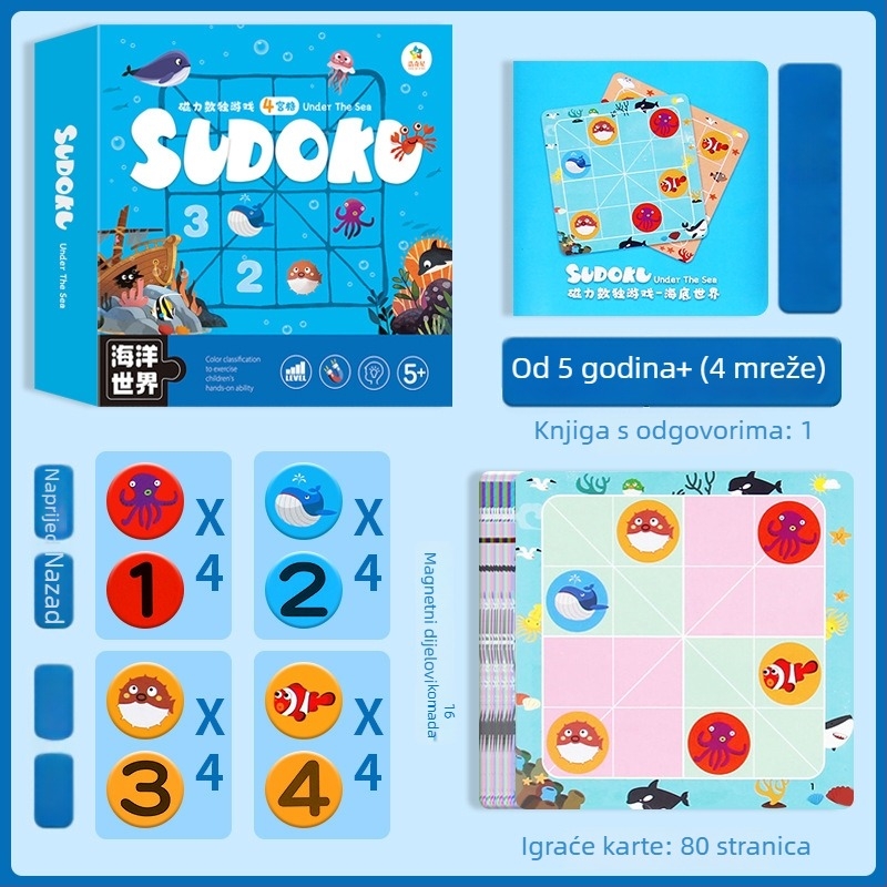 Magnetska Sudoku igra Baiwenxuan za djecu 4–6 godina, potiče logičko razmišljanje i kognitivni razvoj