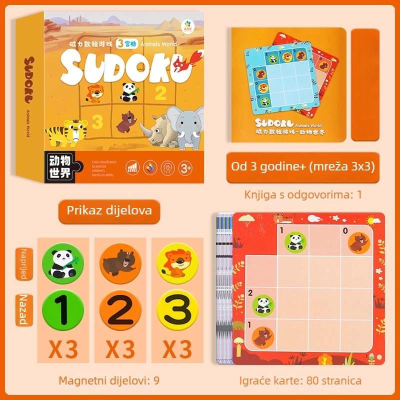 Magnetska Sudoku igra Baiwenxuan za djecu 4–6 godina, potiče logičko razmišljanje i kognitivni razvoj