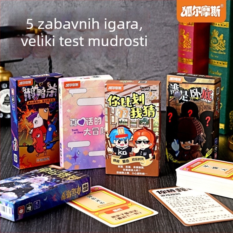 You Draw, I Guess Kartična Igra Za Timski Rad i Druženja Kolega — Prenošive Papirnate Karte, Sherlock Holmes, Dobi 4–60