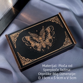 Push-Pull drvena kutija za tarot karte — materijal: basswood plywood; klasifikacija: kartične igre; dobna skupina: 7–61 godina