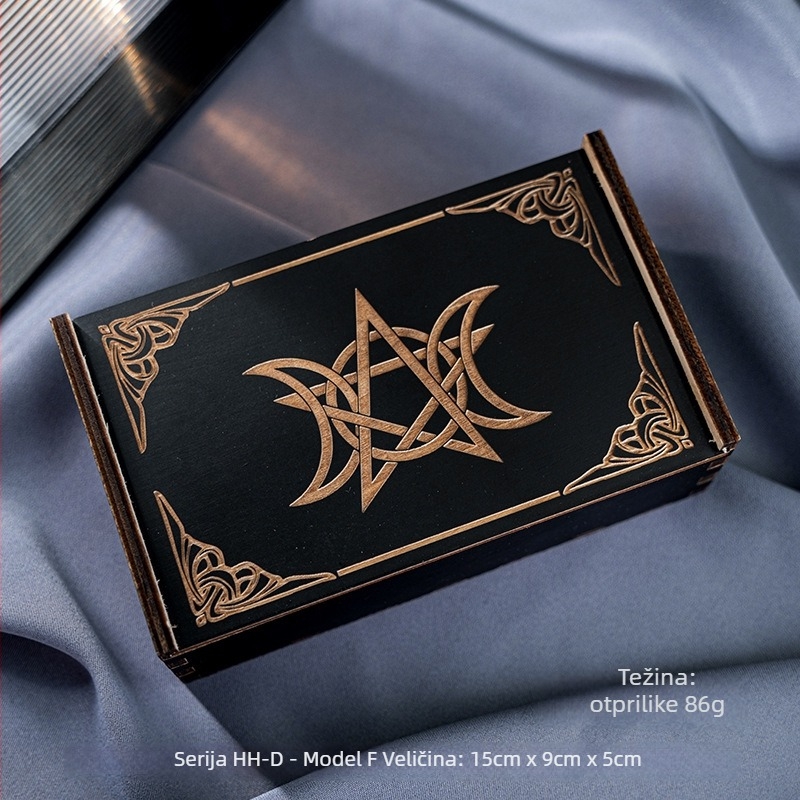 Push-Pull drvena kutija za tarot karte — materijal: basswood plywood; klasifikacija: kartične igre; dobna skupina: 7–61 godina