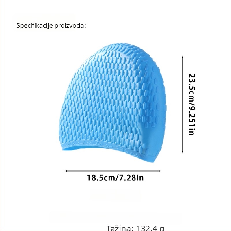 Silikonska kapa za plivanje s kapljom vode, za odrasle, jednobojni dizajn, pogodna za plivanje i plivanje u plitkoj vodi