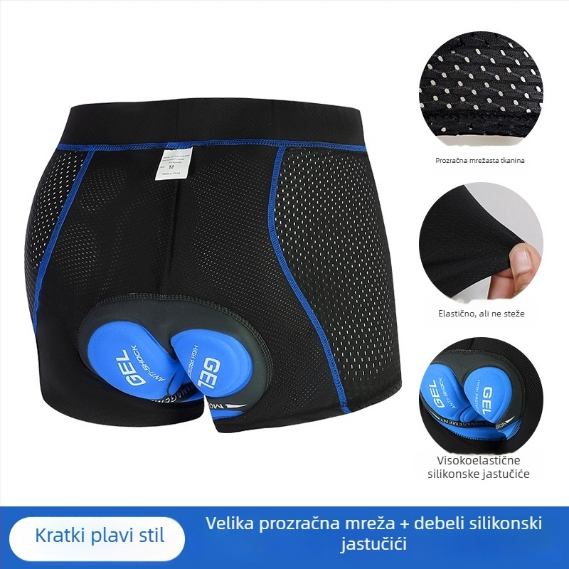 Hlače za planinski bicikl sa silikonnom podlogom, prozračne, odvode vlagu, od spandeksa, unisex, ljeto