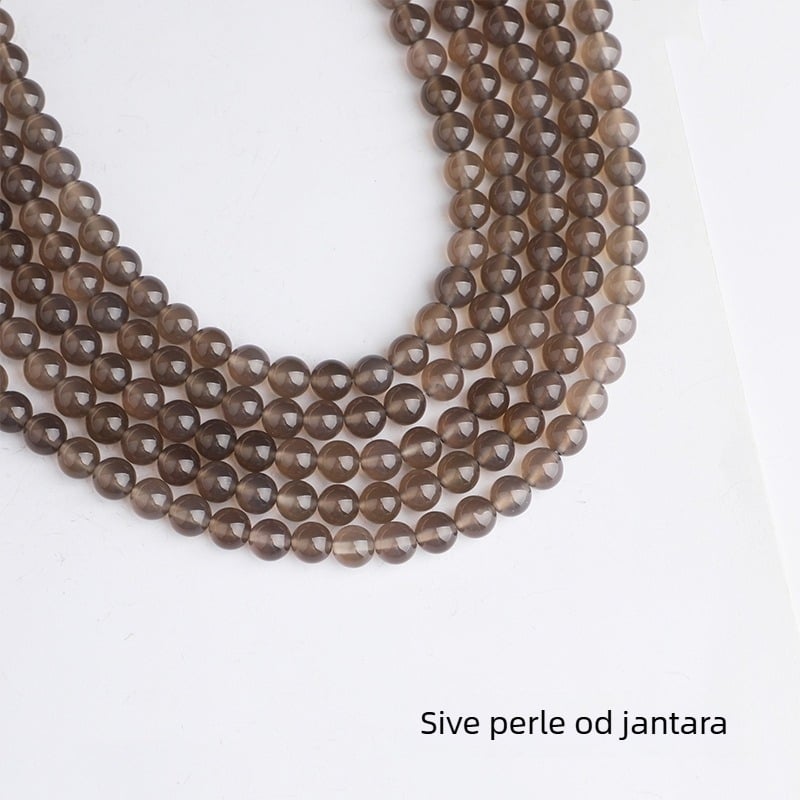 Rongyi polirane okrugle agatne perle za DIY nakit