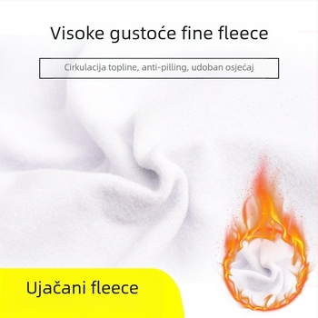 Unisex zimski komplet za cestovno bicikliranje s fleec podstavom: duga majica i hlače s jastučićem za sjedenje