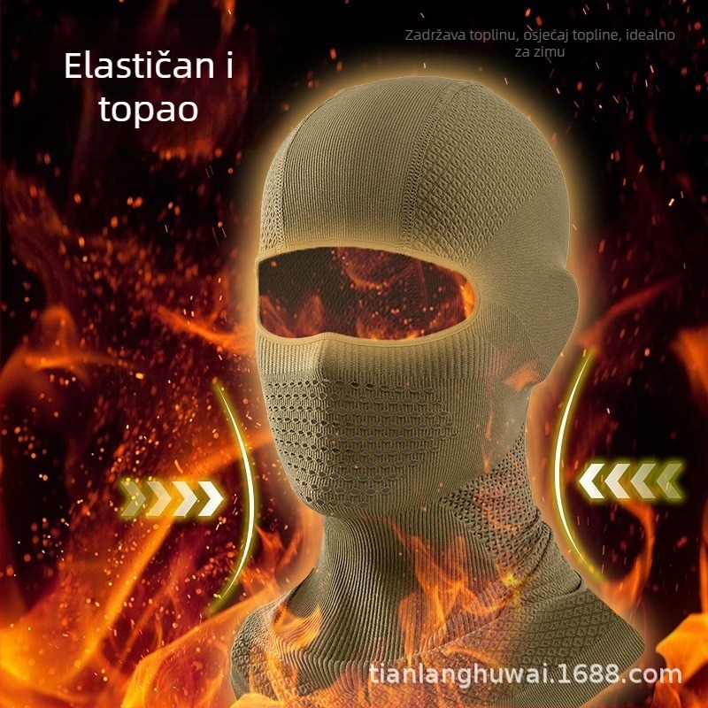 Maska za biciklizam — unisex, prozračna, upija znoj, četverostrani visokoelastični prilagod, najlon tkanina