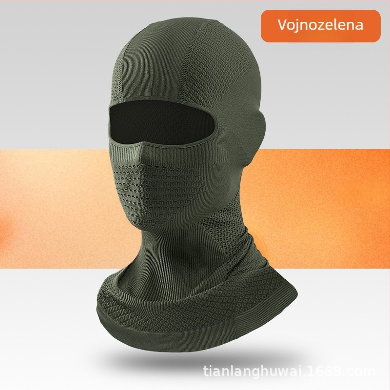 Maska za biciklizam — unisex, prozračna, upija znoj, četverostrani visokoelastični prilagod, najlon tkanina