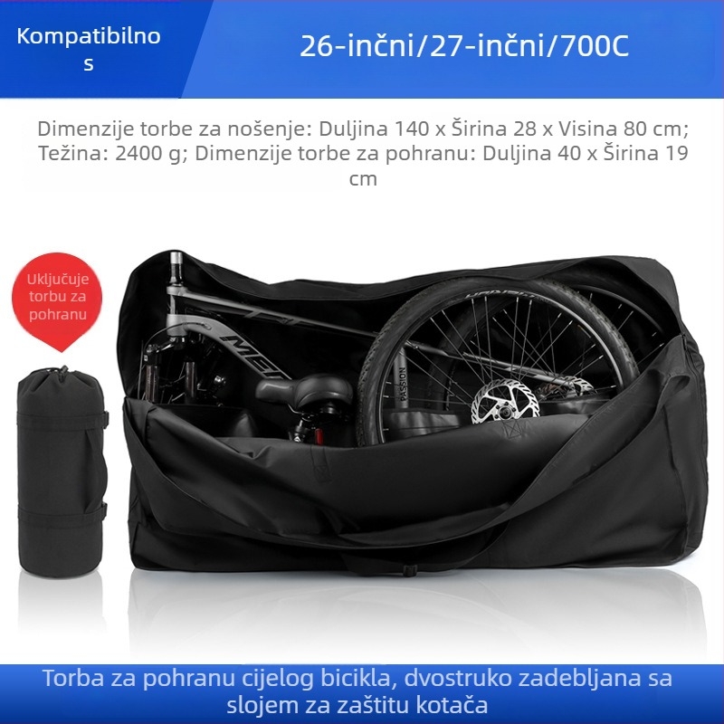 Sklopiva torba za bicikl za veličine 14–26 inča, MTB i cestovni bicikl